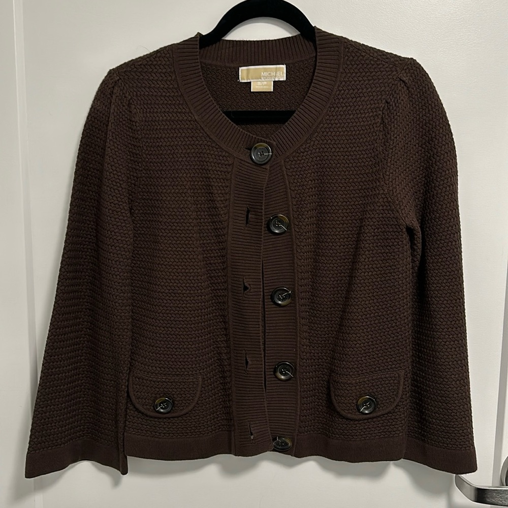 Michael kors knit cardigan - brown (36)